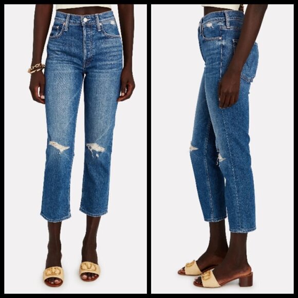 💕MOTHER SUPERIOR💕 Tomcat Jeans Playing With Scissors Cropped Straight Leg 30 - Picture 2 of 16